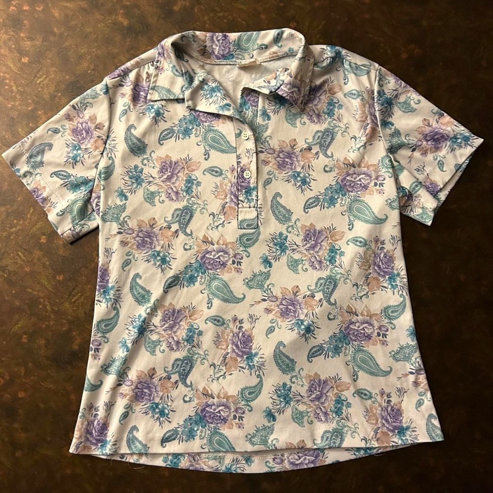 Floral and paisley vintage Polo Shirt